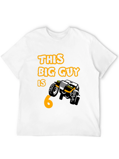 Birthday Boy 6 T-shirt Monster Truck Black