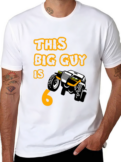 Birthday Boy 6 T-shirt Monster Truck Black