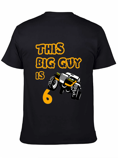 Birthday Boy 6 T-shirt Monster Truck Black