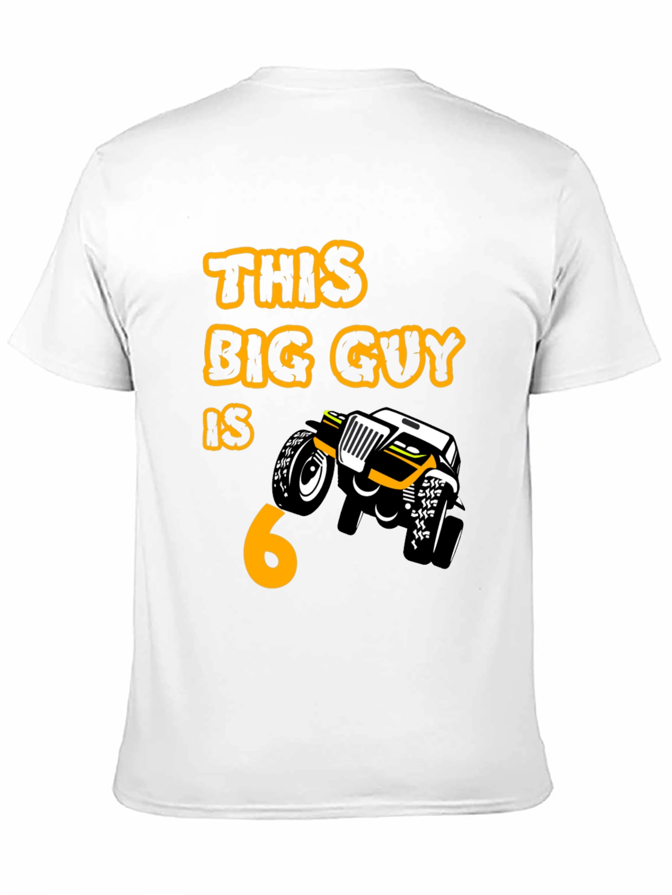 Birthday Boy 6 T-shirt Monster Truck Black