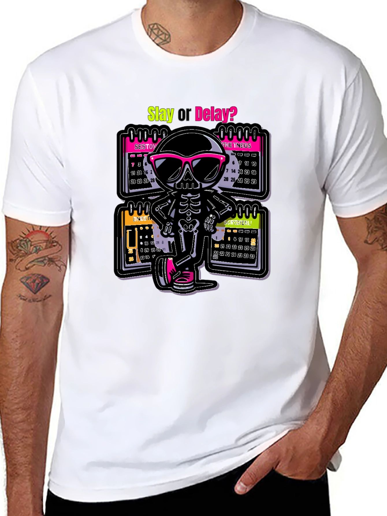 Slay or Delay? Skeleton T-Shirt