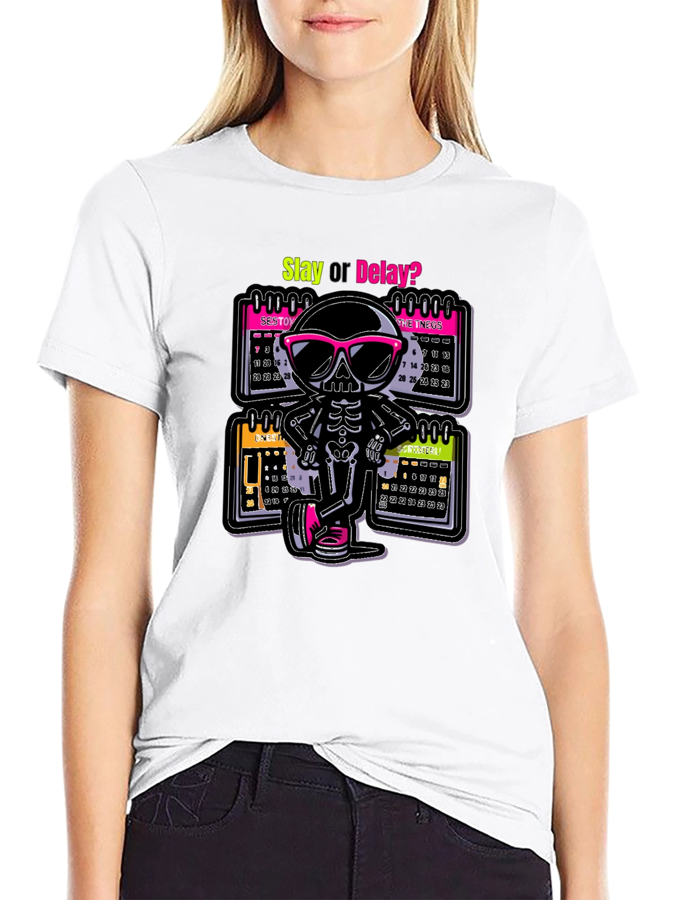 Slay or Delay? Skeleton T-Shirt