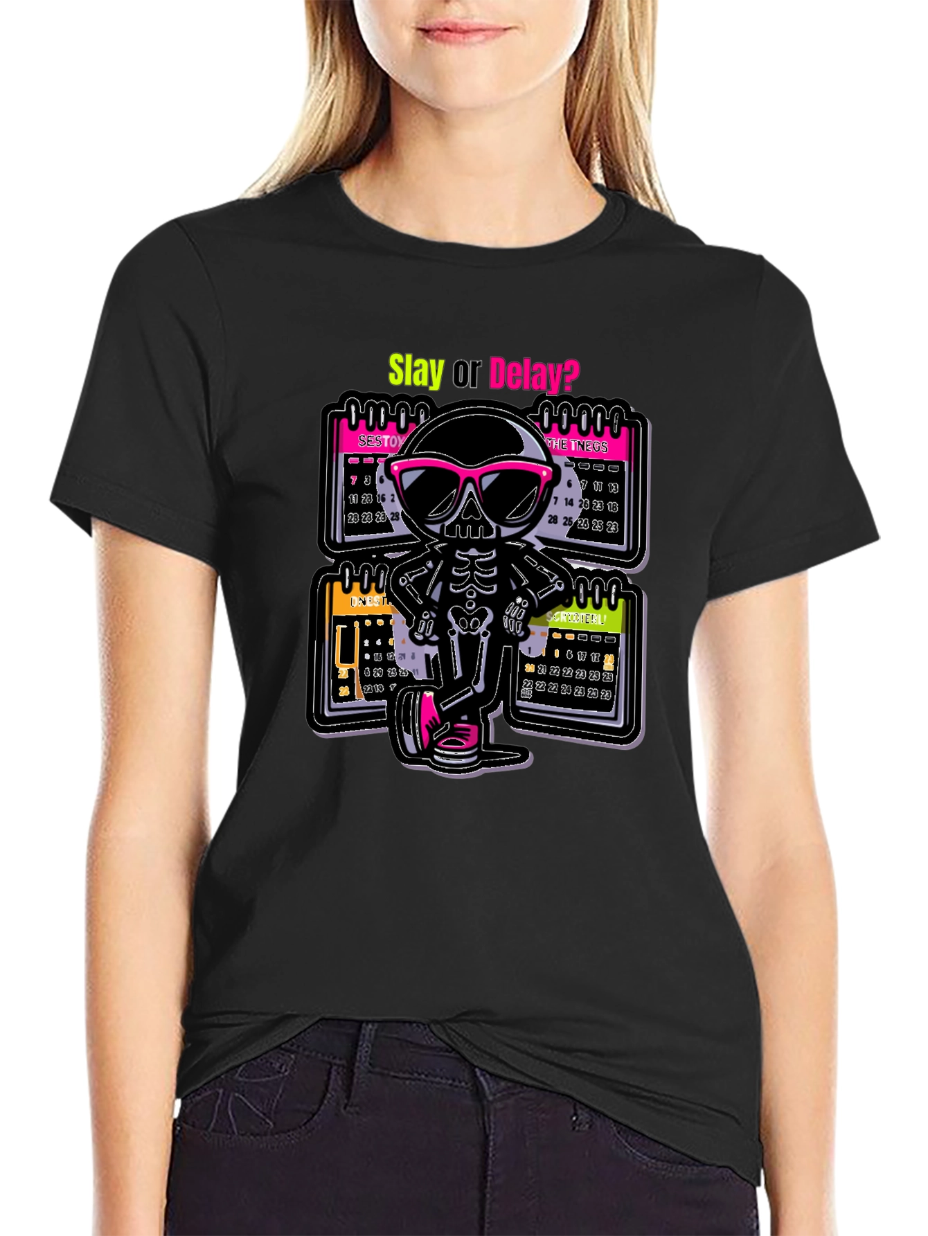 Slay or Delay? Skeleton T-Shirt