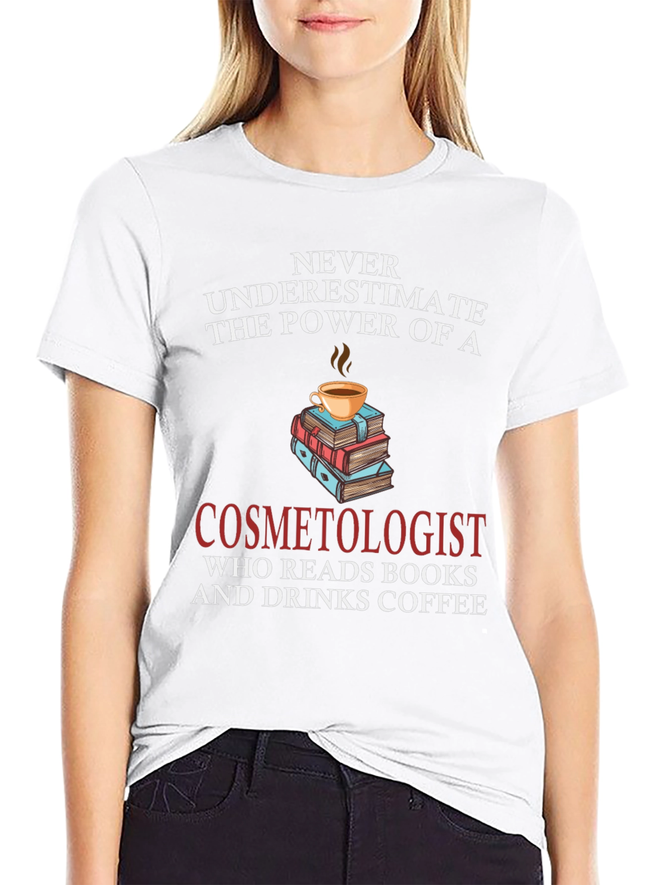 Cosmetologist Coffee & Books T-Shirt