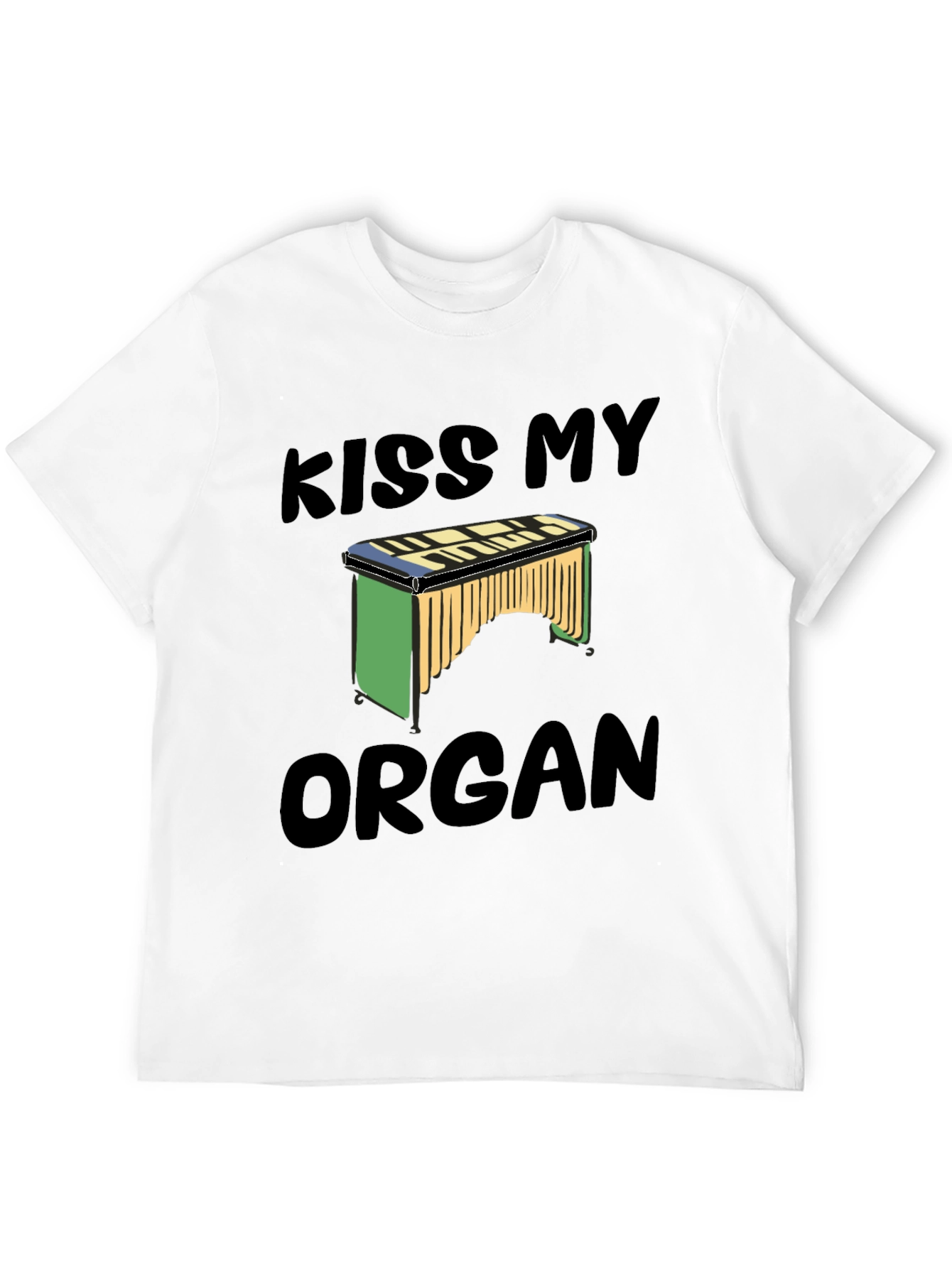 Kiss My Organ T-Shirt - Novelty Music Tee