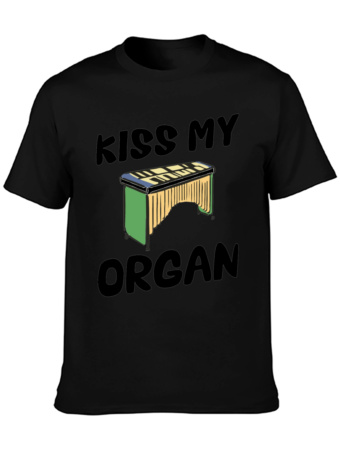 Kiss My Organ T-Shirt - Novelty Music Tee