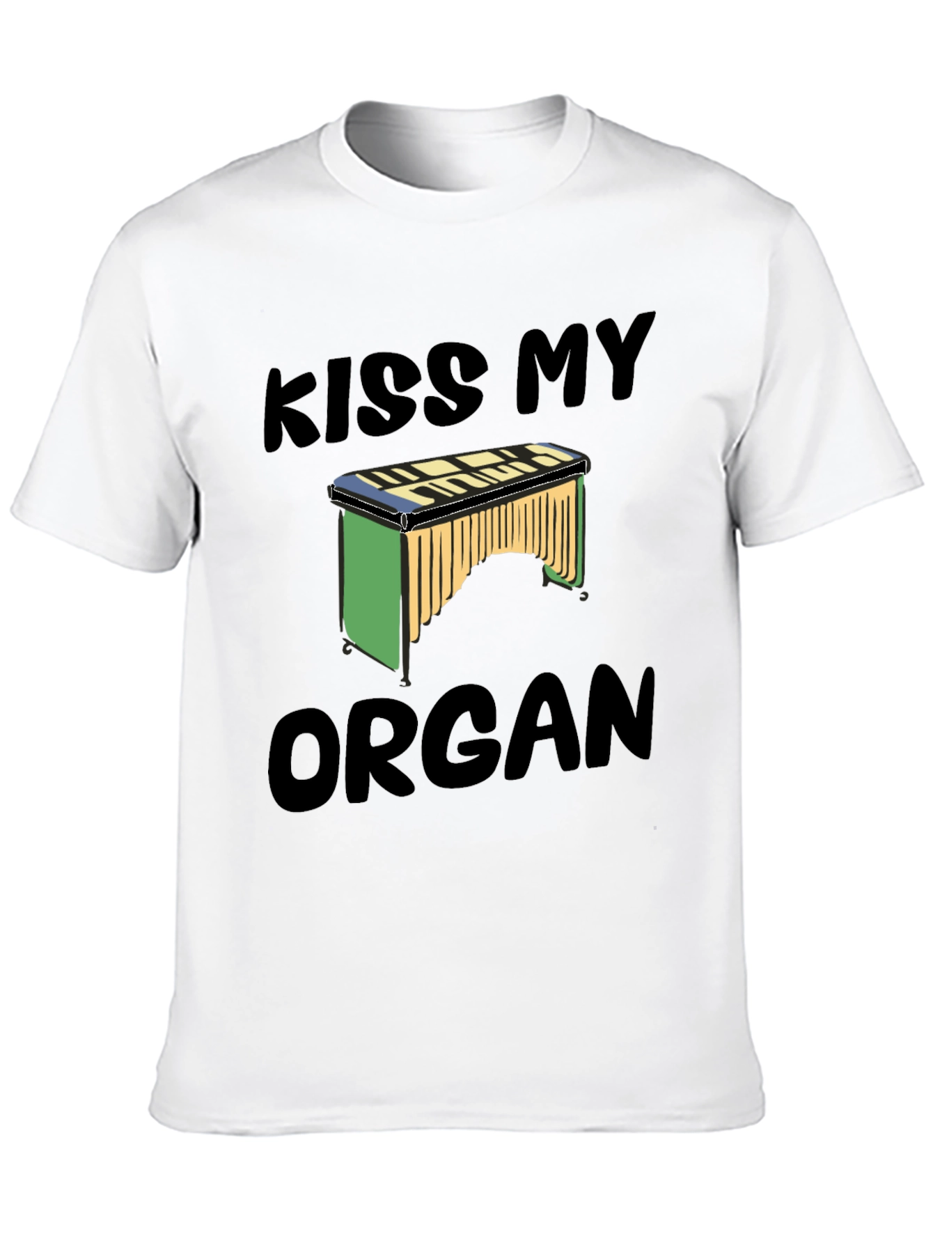 Kiss My Organ T-Shirt - Novelty Music Tee