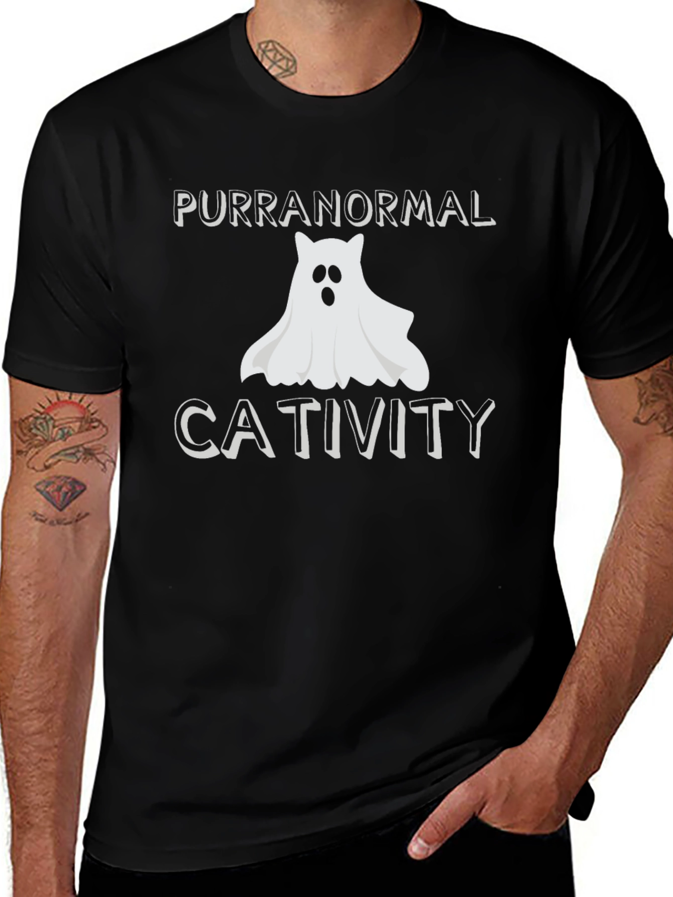 Purranormal Cativity Ghost Cat T-Shirt