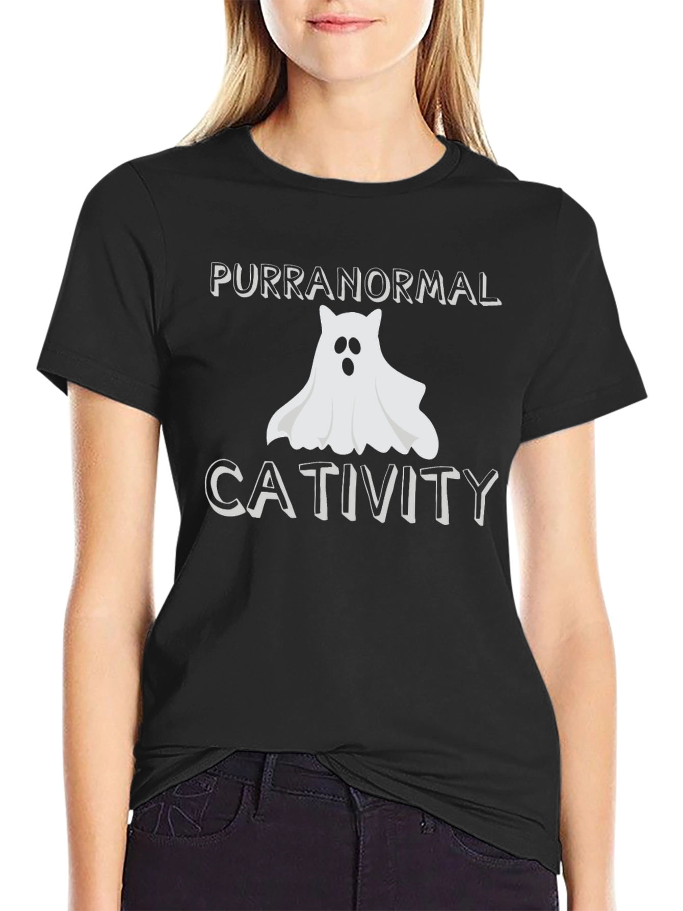 Purranormal Cativity Ghost Cat T-Shirt