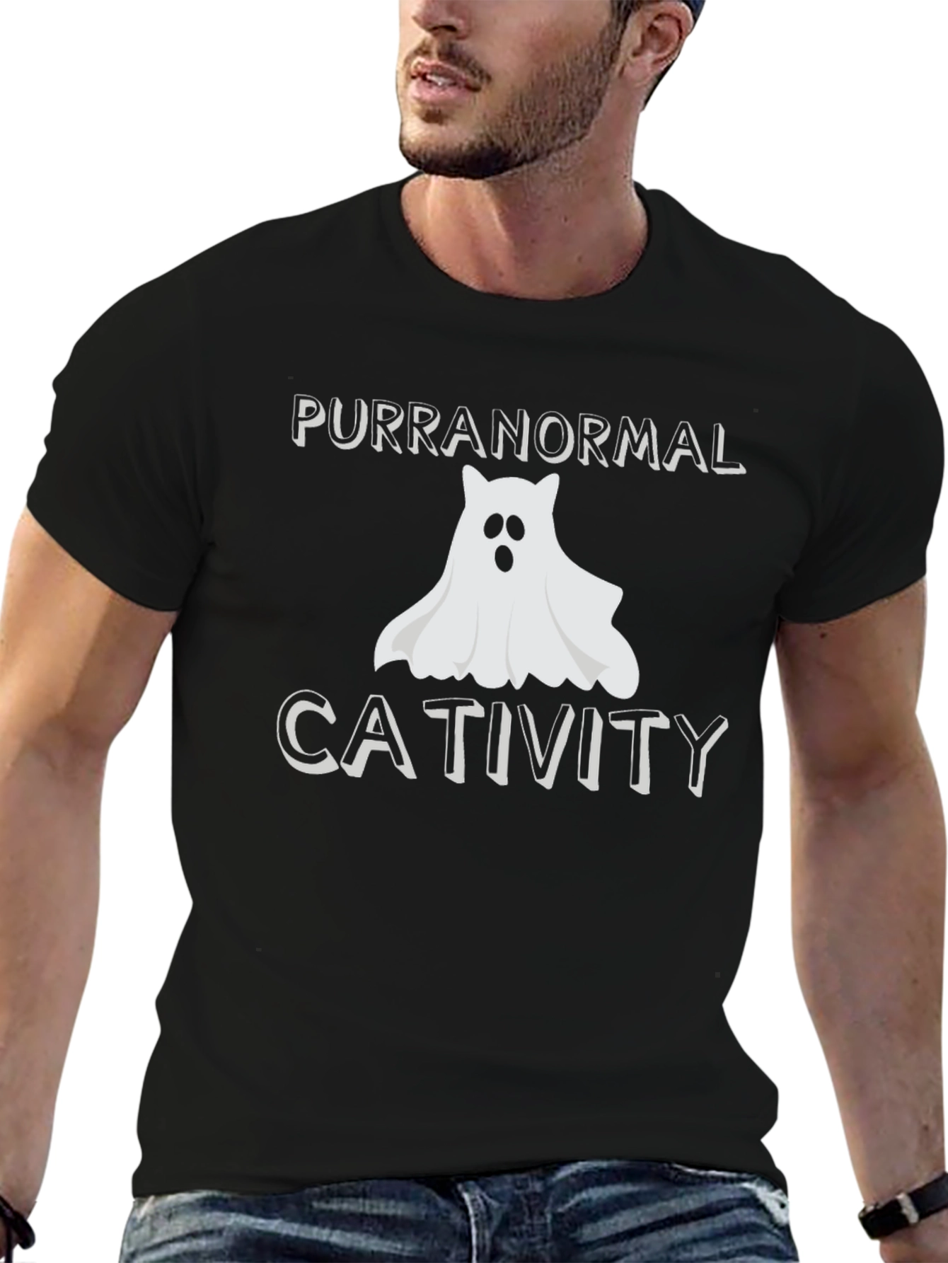 Purranormal Cativity Ghost Cat T-Shirt