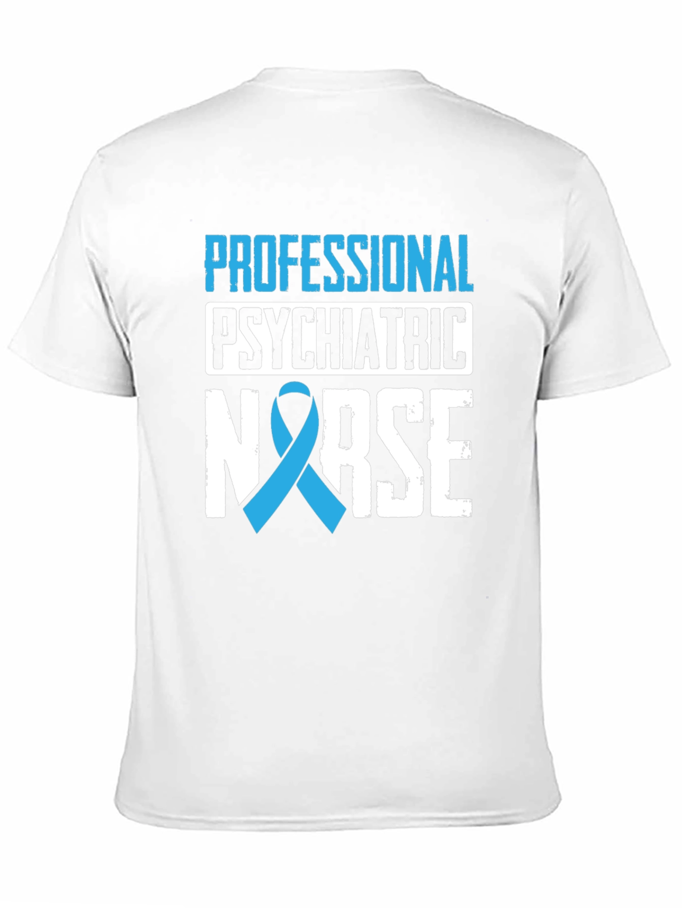 Psychiatric Nurse Ribbon Graphic Tee - Black