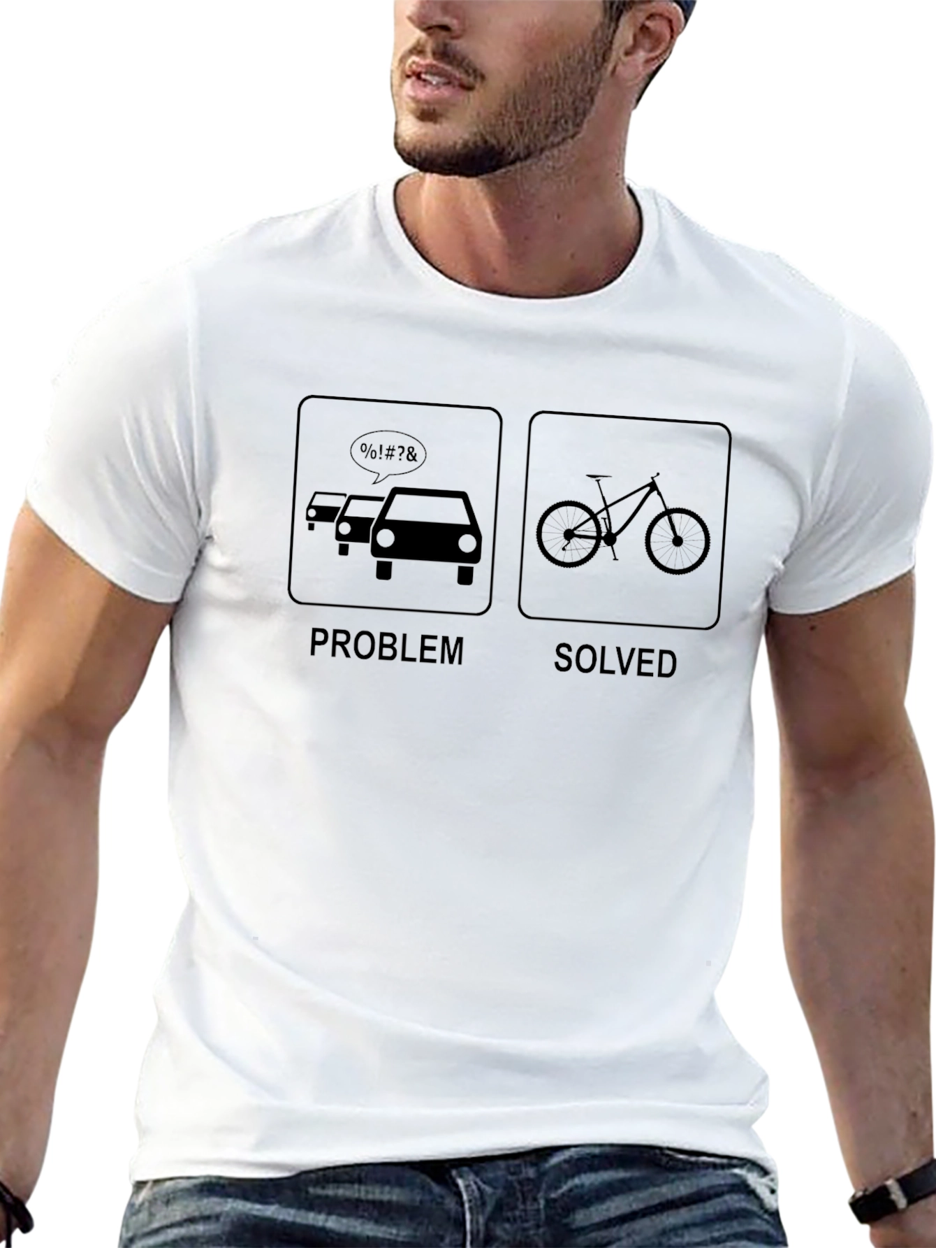 Problem Solved Bike T-Shirt: Traffic Solution