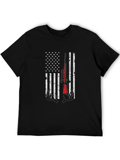 American Flag Hunting Rifle T-Shirt