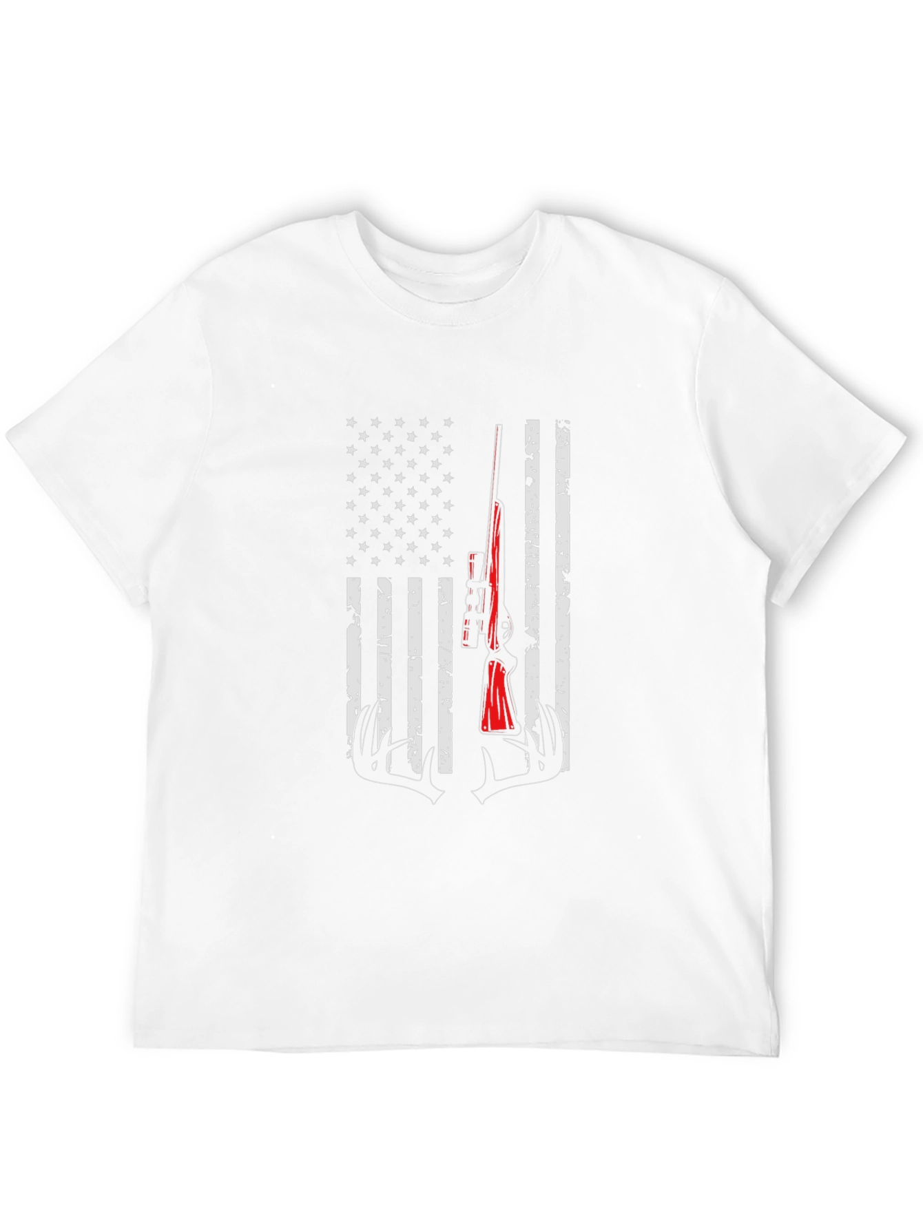 American Flag Hunting Rifle T-Shirt