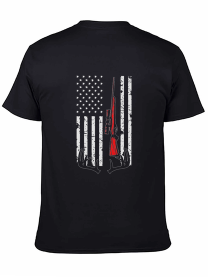 American Flag Hunting Rifle T-Shirt