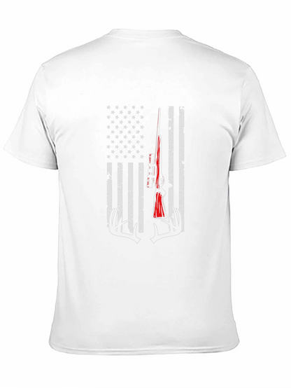 American Flag Hunting Rifle T-Shirt