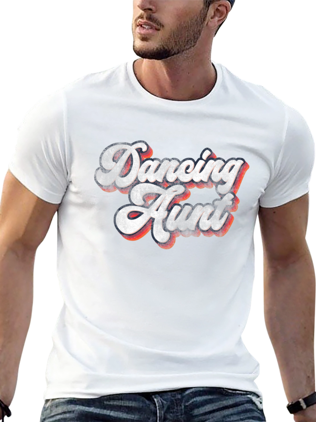Dancing Hunt Tee - Retro Style Graphic Print T-Shirt