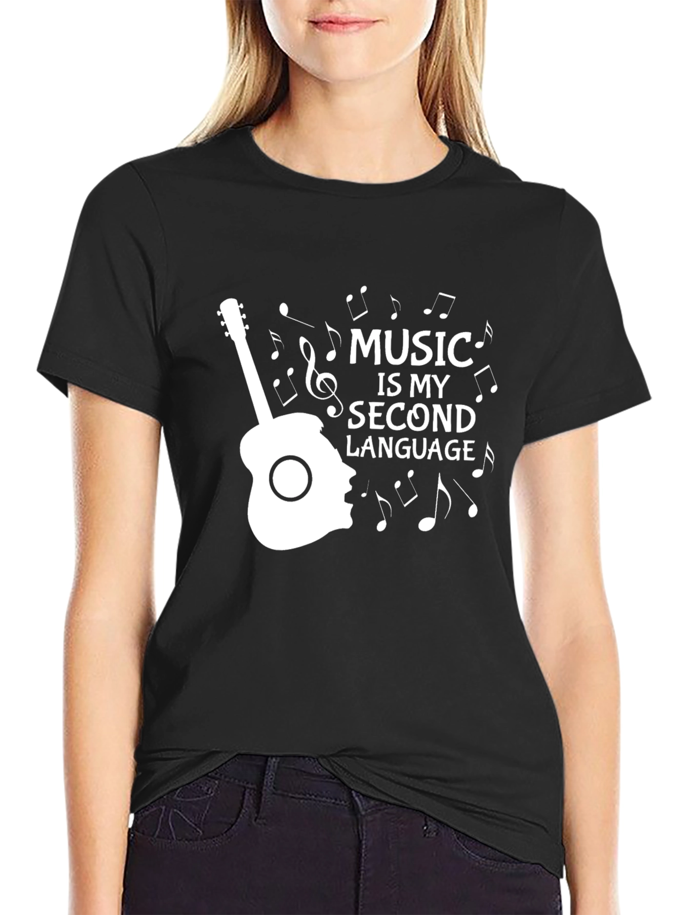 Music is My Second Language Graphic Tee
