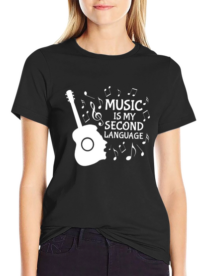 Music is My Second Language Graphic Tee