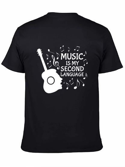 Music is My Second Language Graphic Tee