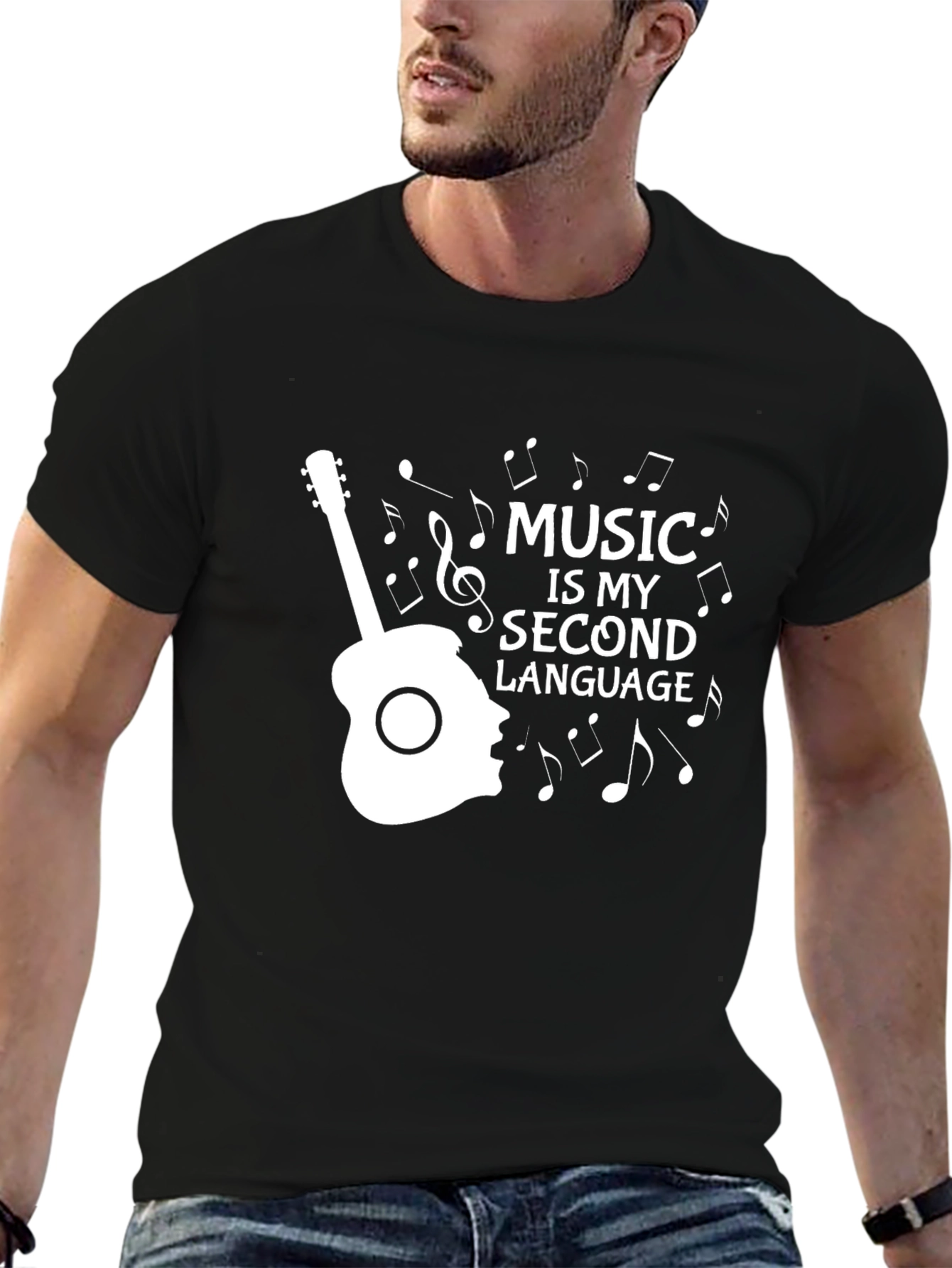 Music is My Second Language Graphic Tee