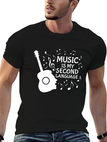 Music is My Second Language Graphic Tee