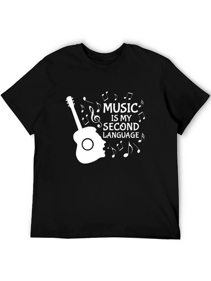 Music is My Second Language Graphic Tee