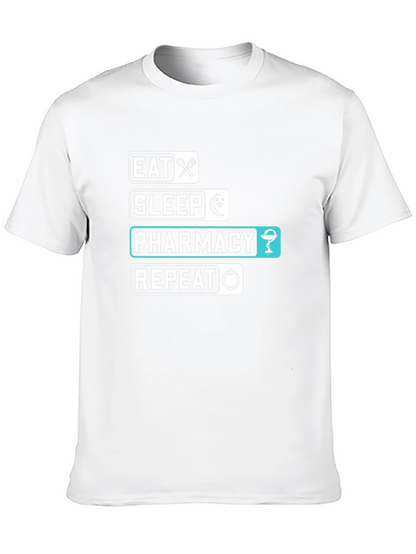 Eat Sleep Pharmacy Repeat Black T-Shirt
