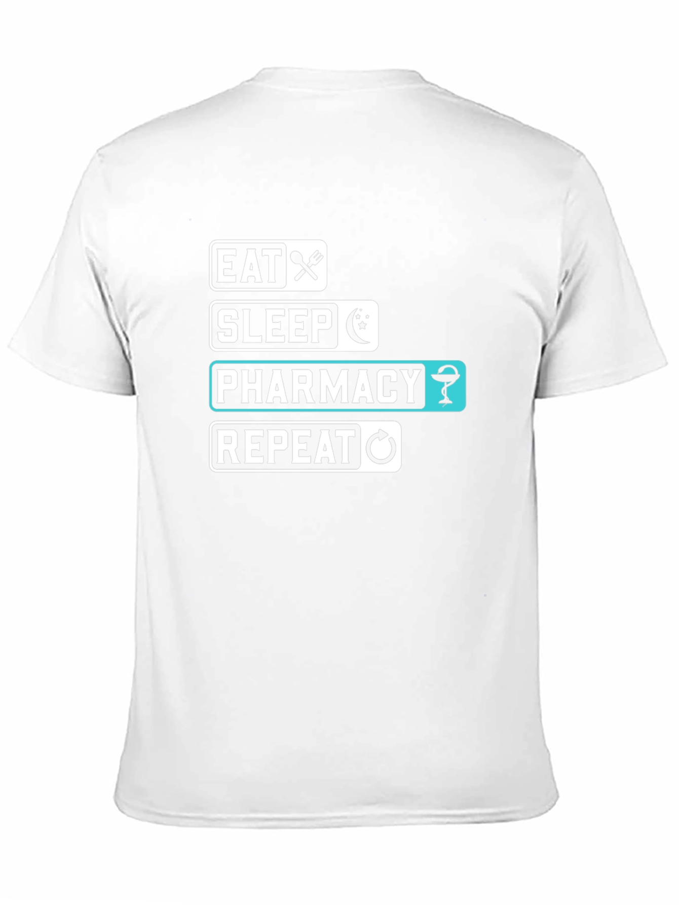 Eat Sleep Pharmacy Repeat Black T-Shirt