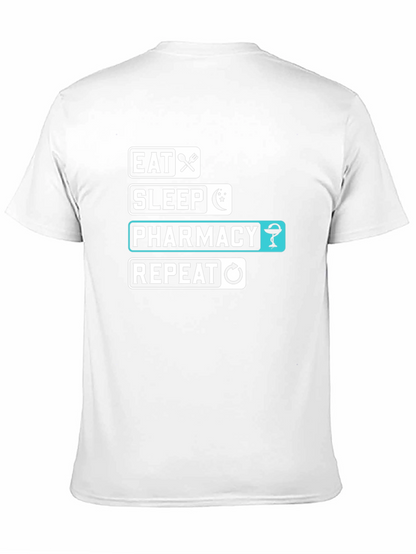 Eat Sleep Pharmacy Repeat Black T-Shirt
