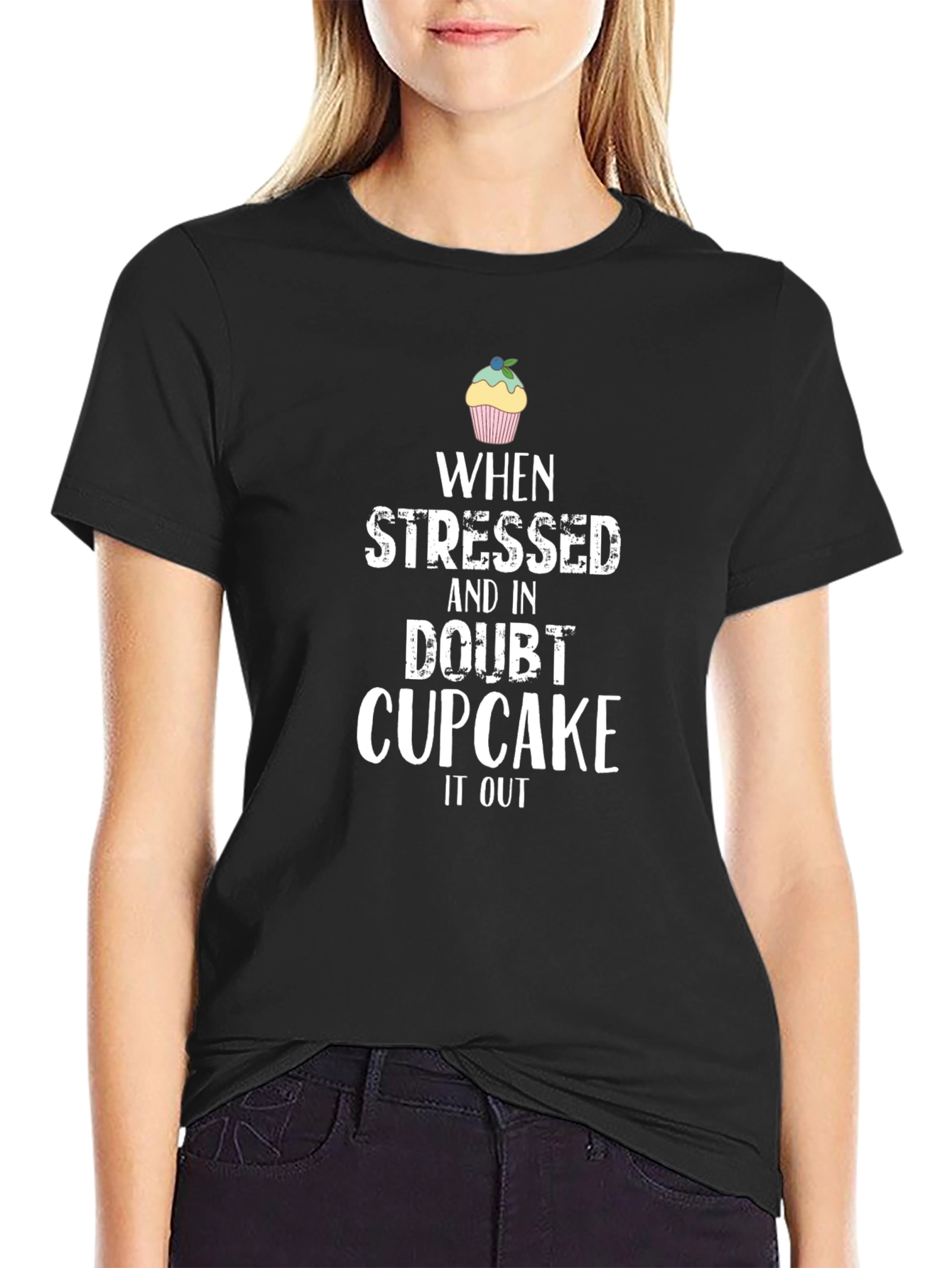Cupcake It Out Black T-Shirt
