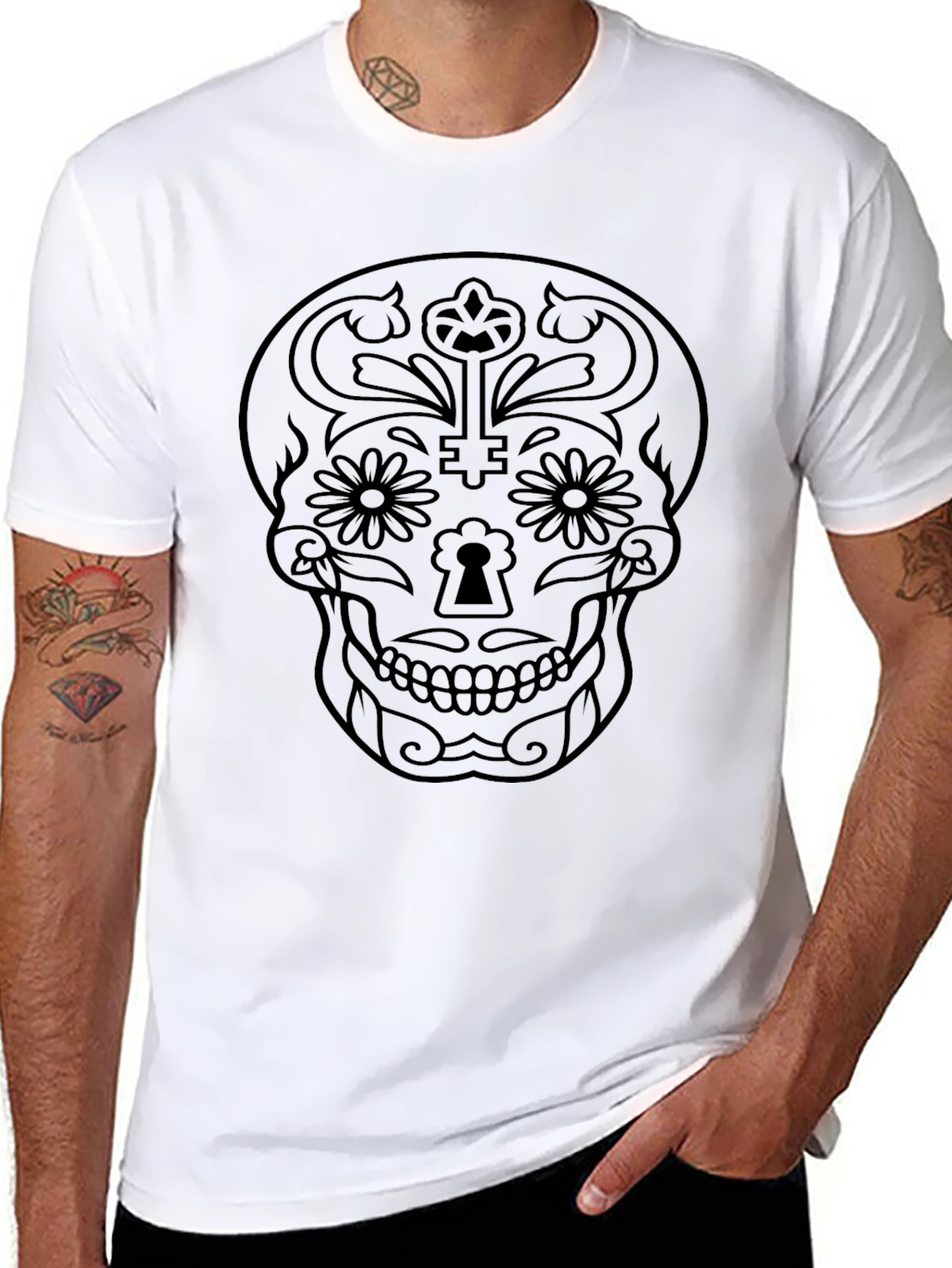 Skull Graphic T-Shirt - Black