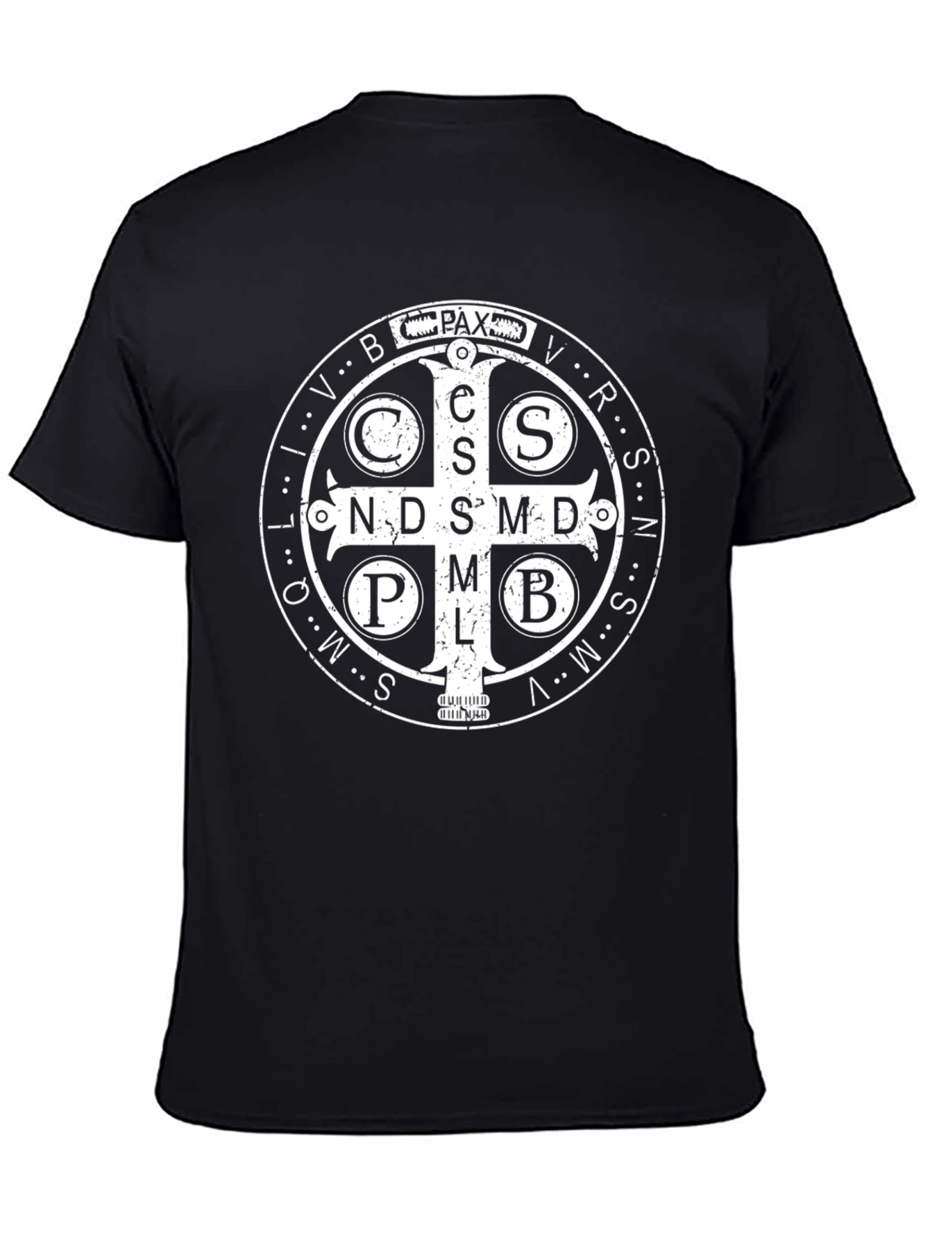 St. Benedict Medal Graphic Tee - Classic Religious Design