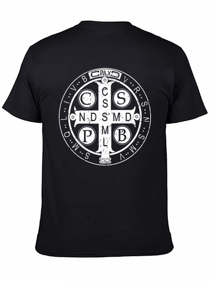 St. Benedict Medal Graphic Tee - Classic Religious Design