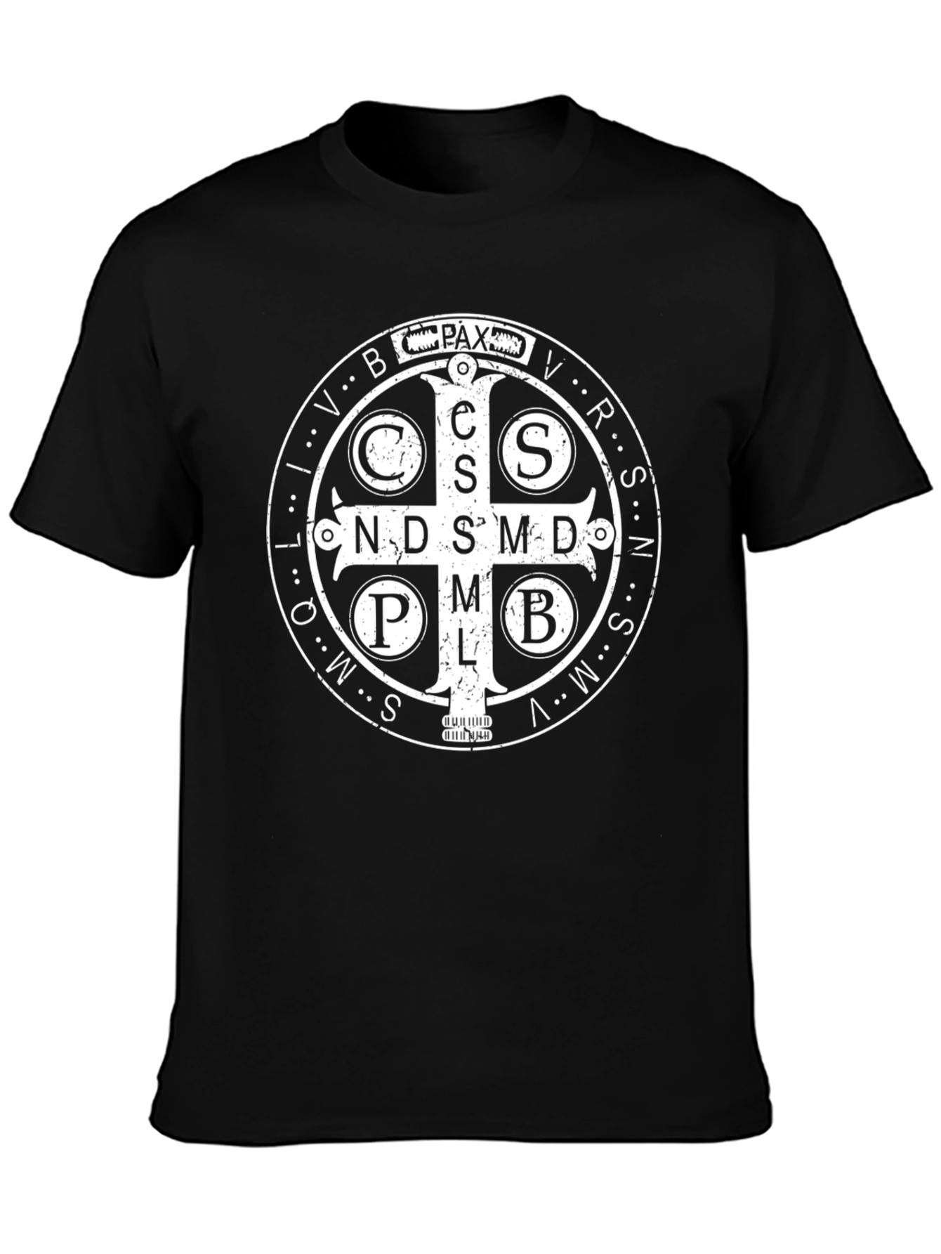 St. Benedict Medal Graphic Tee - Classic Religious Design