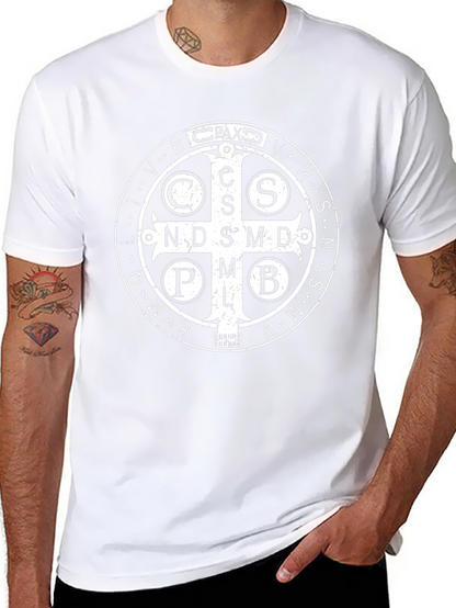 St. Benedict Medal Graphic Tee - Classic Religious Design
