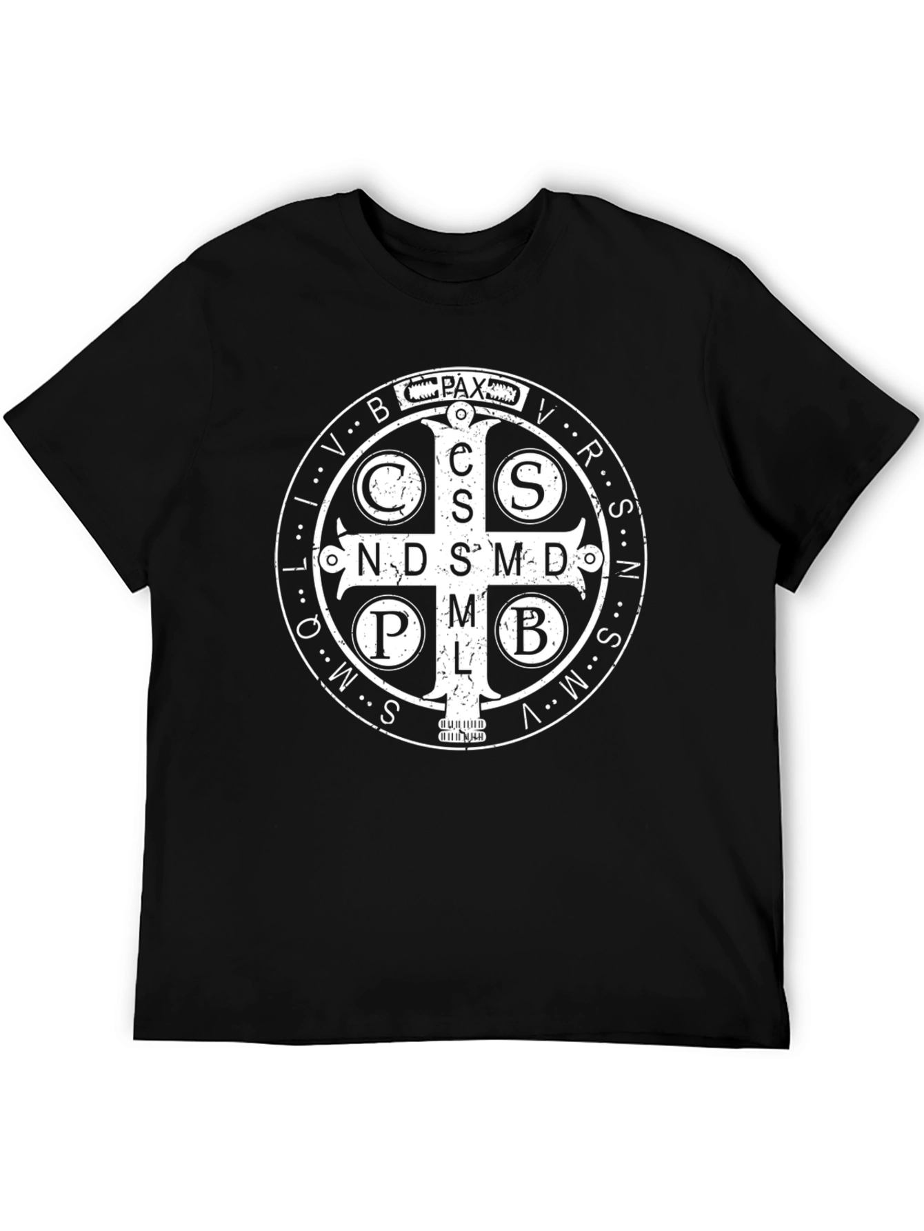 St. Benedict Medal Graphic Tee - Classic Religious Design