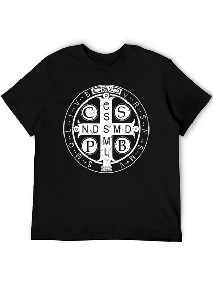 St. Benedict Medal Graphic Tee - Classic Religious Design