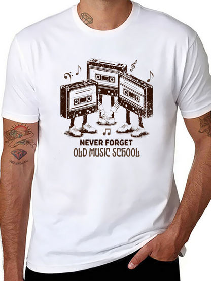 Retro Cassette Tape T-Shirt - Old Music School Tee
