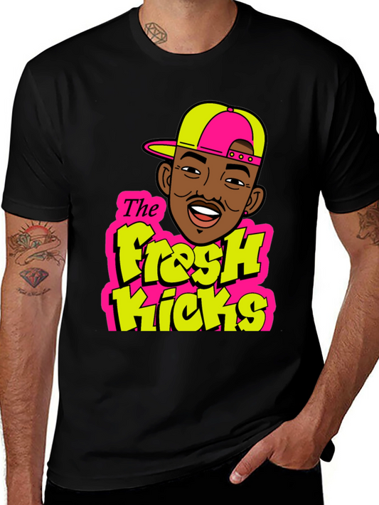 Fresh Kicks Black Graphic T-Shirt