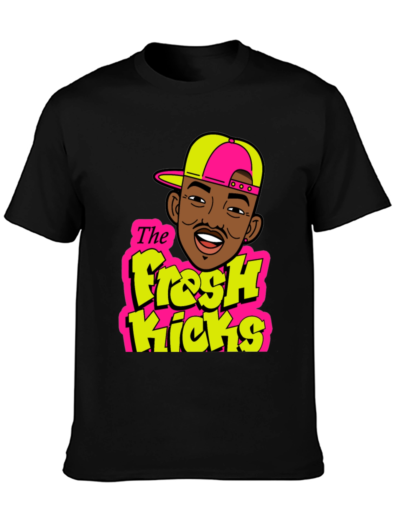 Fresh Kicks Black Graphic T-Shirt