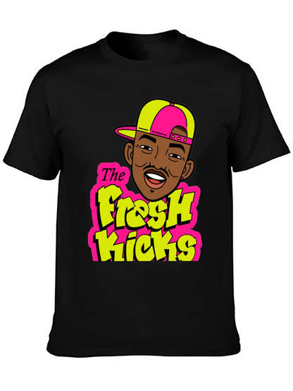 Fresh Kicks Black Graphic T-Shirt