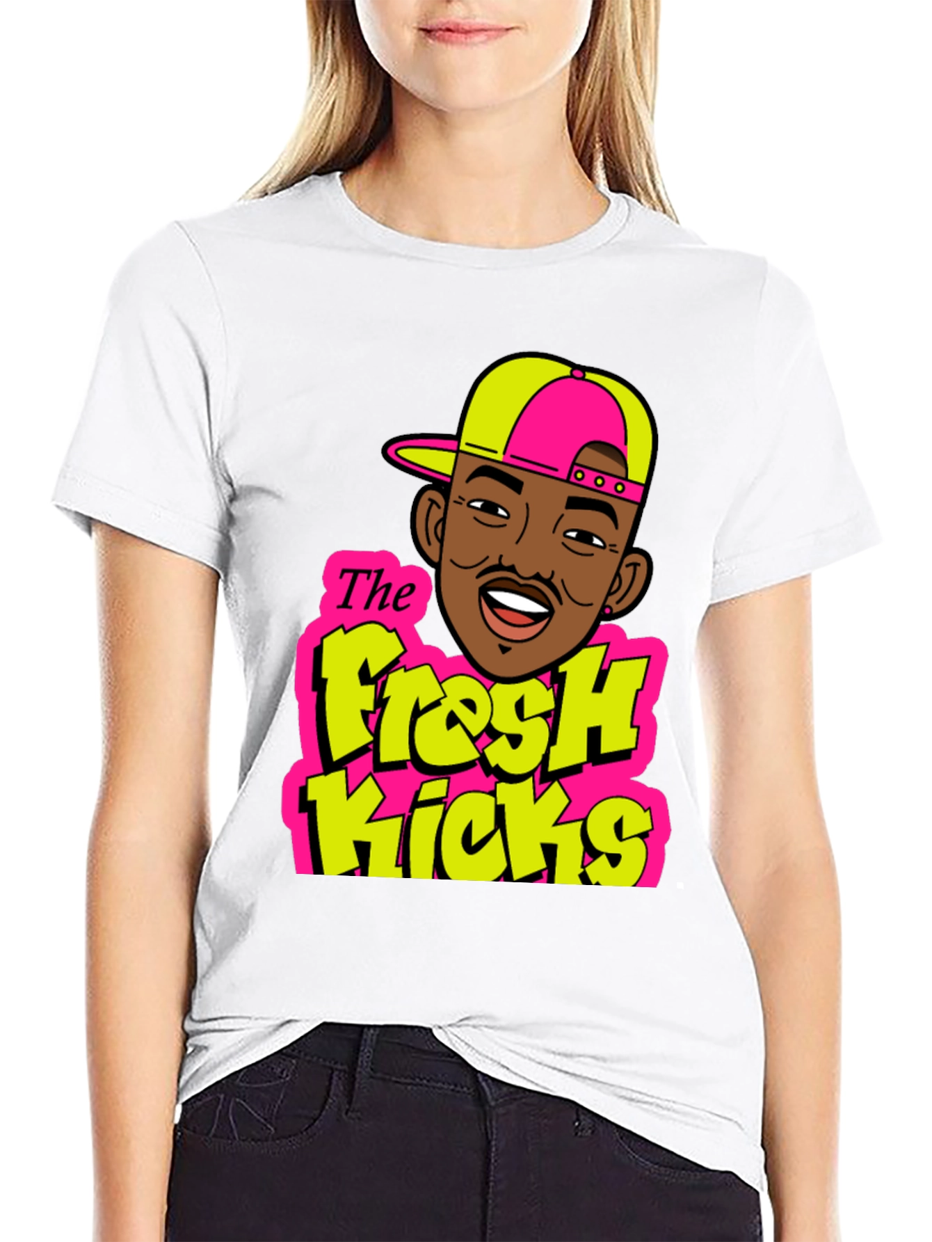 Fresh Kicks Black Graphic T-Shirt
