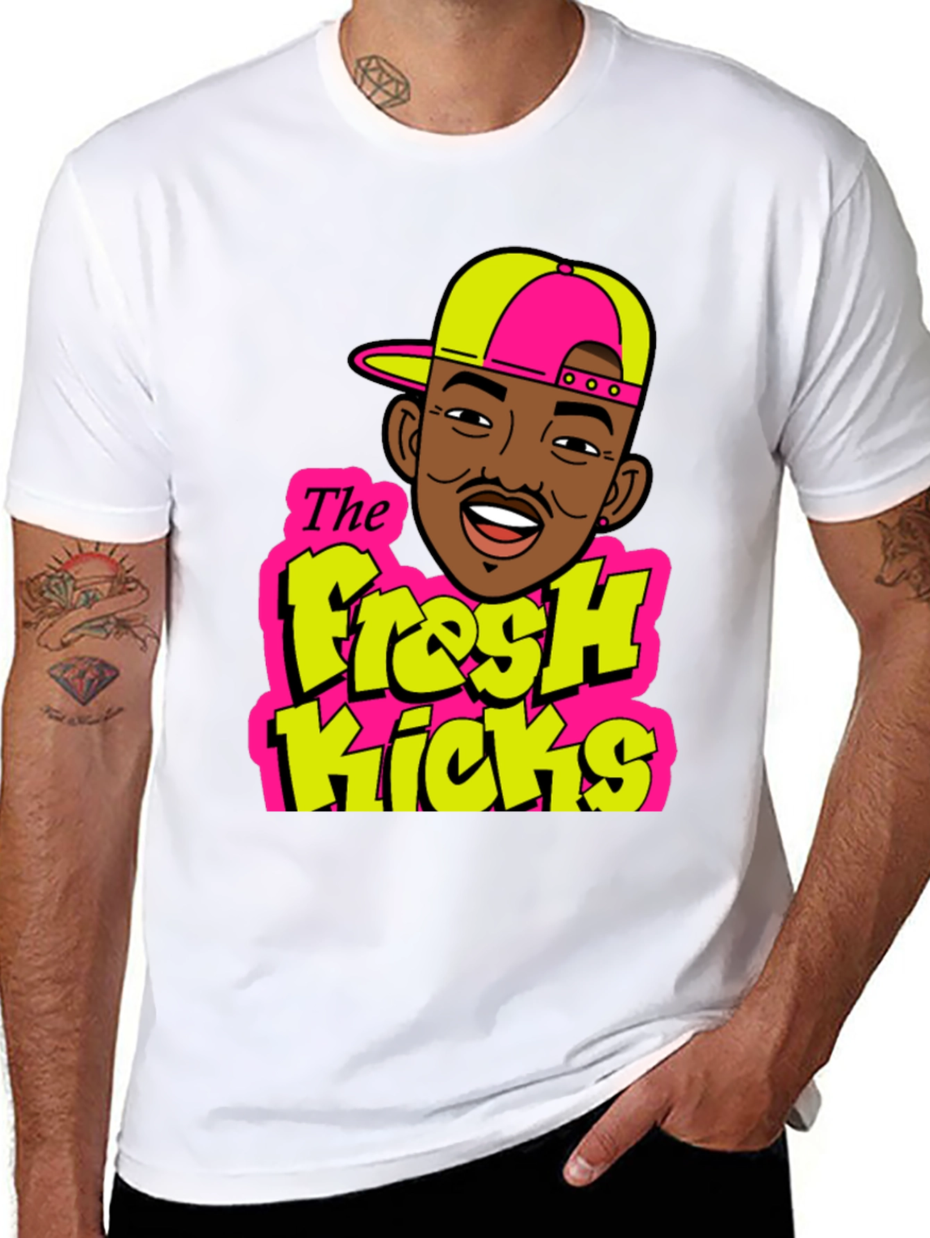 Fresh Kicks Black Graphic T-Shirt