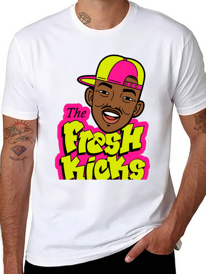 Fresh Kicks Black Graphic T-Shirt