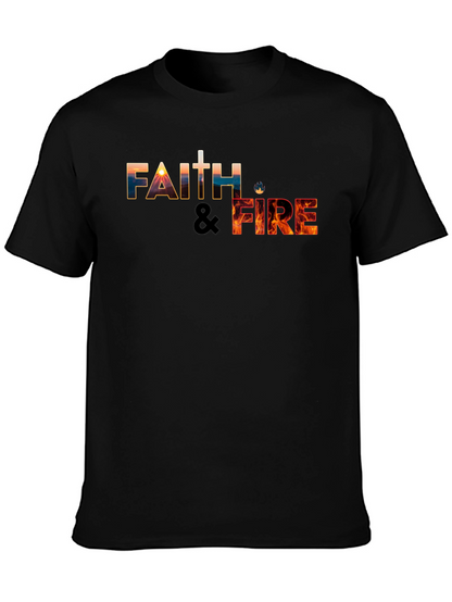 Faith & Fire Black Graphic Tee