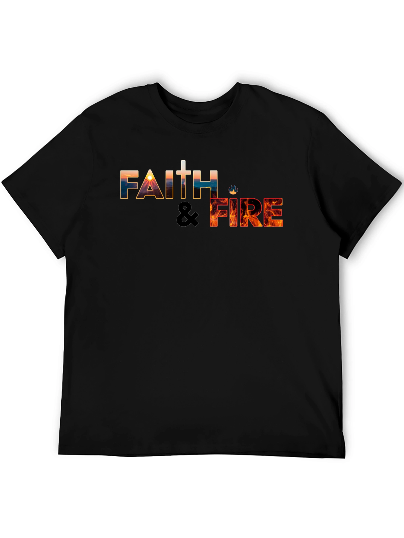 Faith & Fire Black Graphic Tee