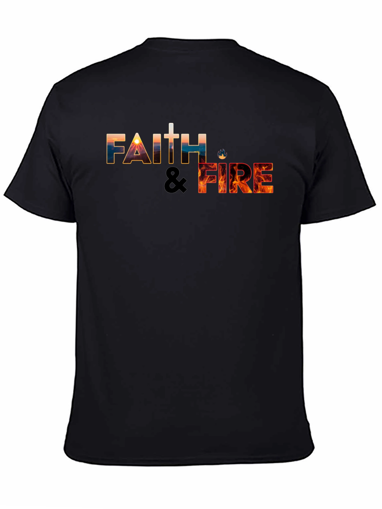 Faith & Fire Black Graphic Tee