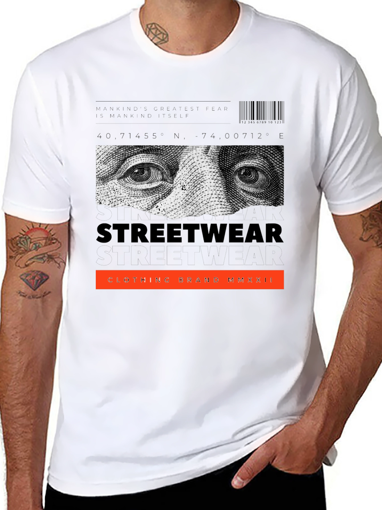 Streetwear Graphic Print Black T-Shirt