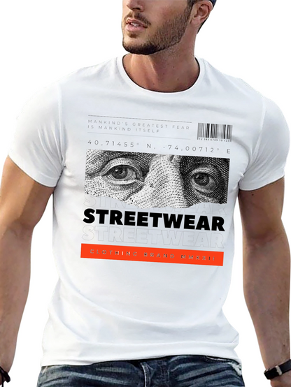 Streetwear Graphic Print Black T-Shirt